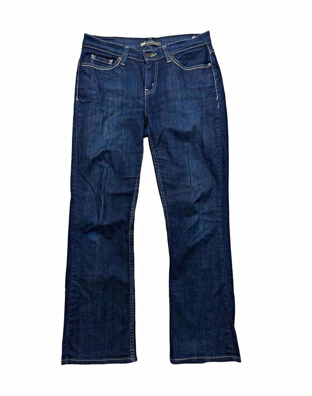 Levi’s Women’s Dark Wash Bootcut Jeans Mid Rise 5-Pocket Zip/Button